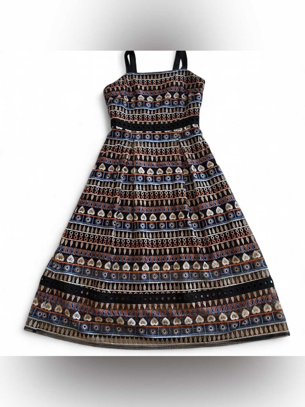 Antonio Melani Gwynn embroidered midi dress